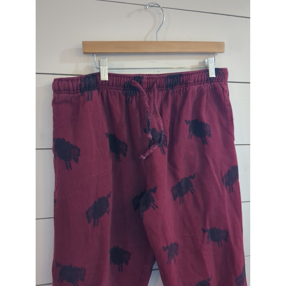Woolrich women's large 100% cotton heavyweight pajama pants red sheep
